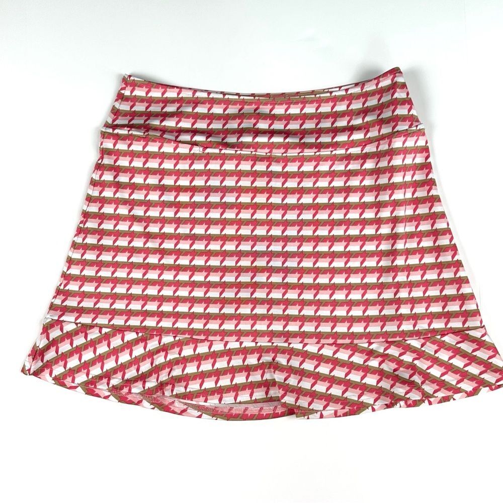 New Golftini Skort Skirt Women's M Pink Geometric Print Golf Tennis Pickleball